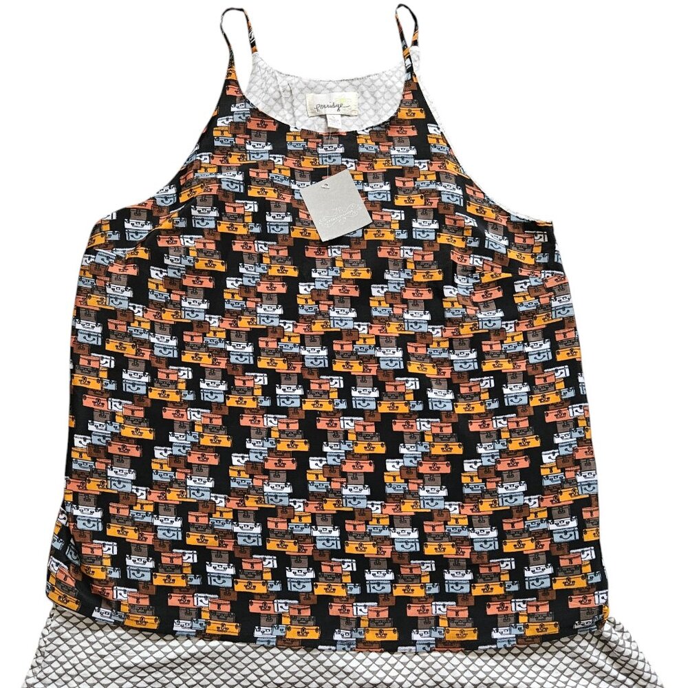Anthropologie Porridge Womens Layered Sleeveless Tank Top Size Small Suitcase